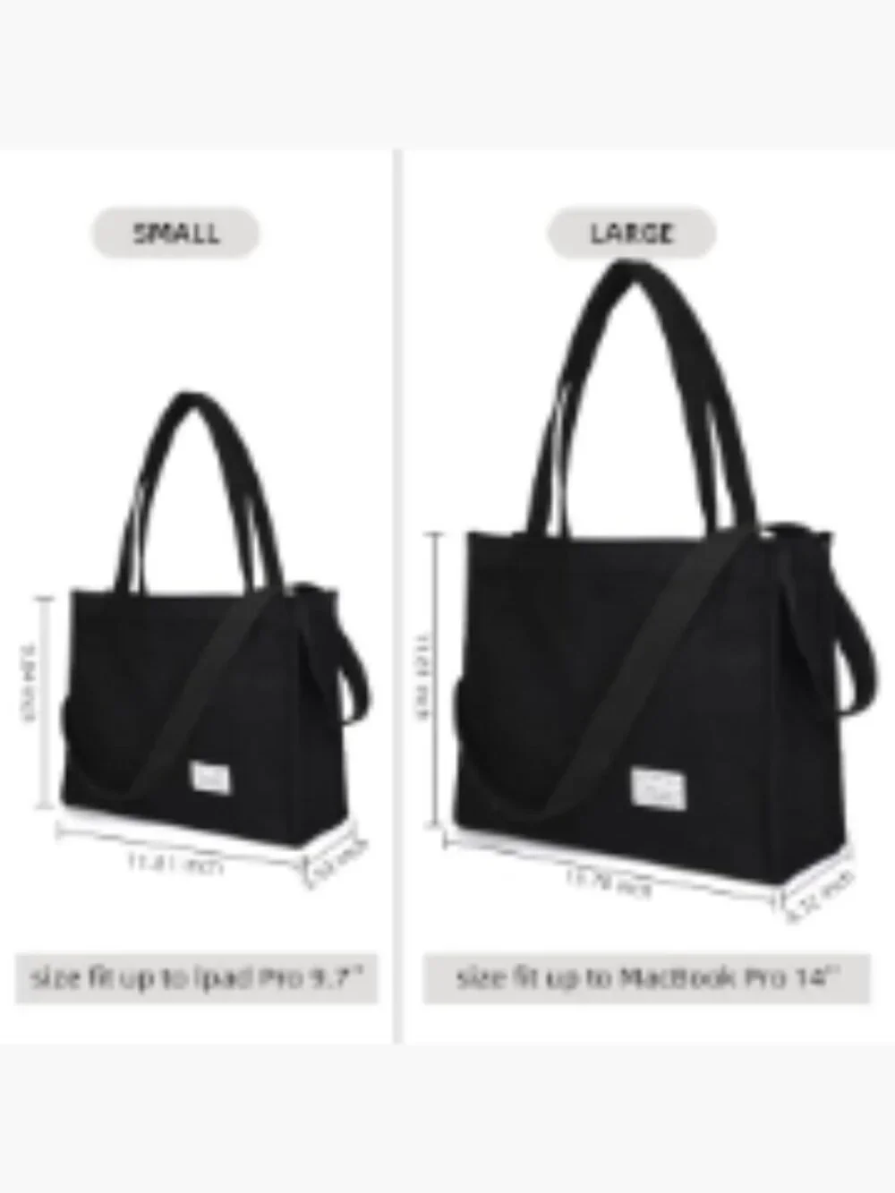 Corduroy Tote Bag for Women Travel Crossbody Purse Shoulder Work Handbag